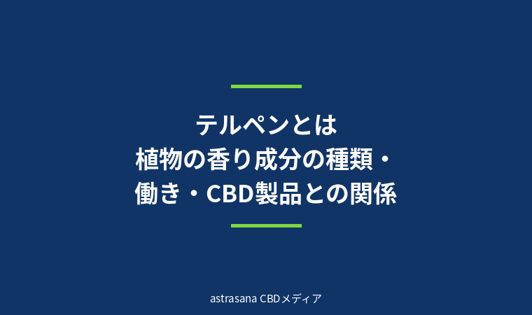 テルペンとは｜植物の香り成分の種類・働き・CBD製品との関係